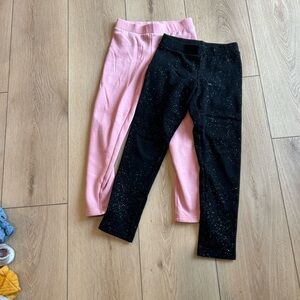 Old Navy Pink and Black Kids Leggings
